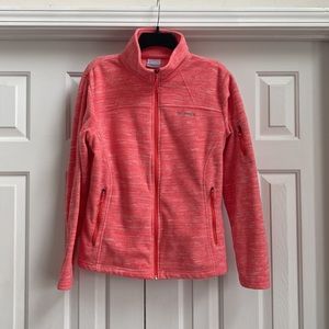 Columbia Women Coral Full Zip Fleece Jacket Size L